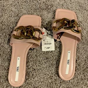 Square Toe Zara Sandals - NWT
